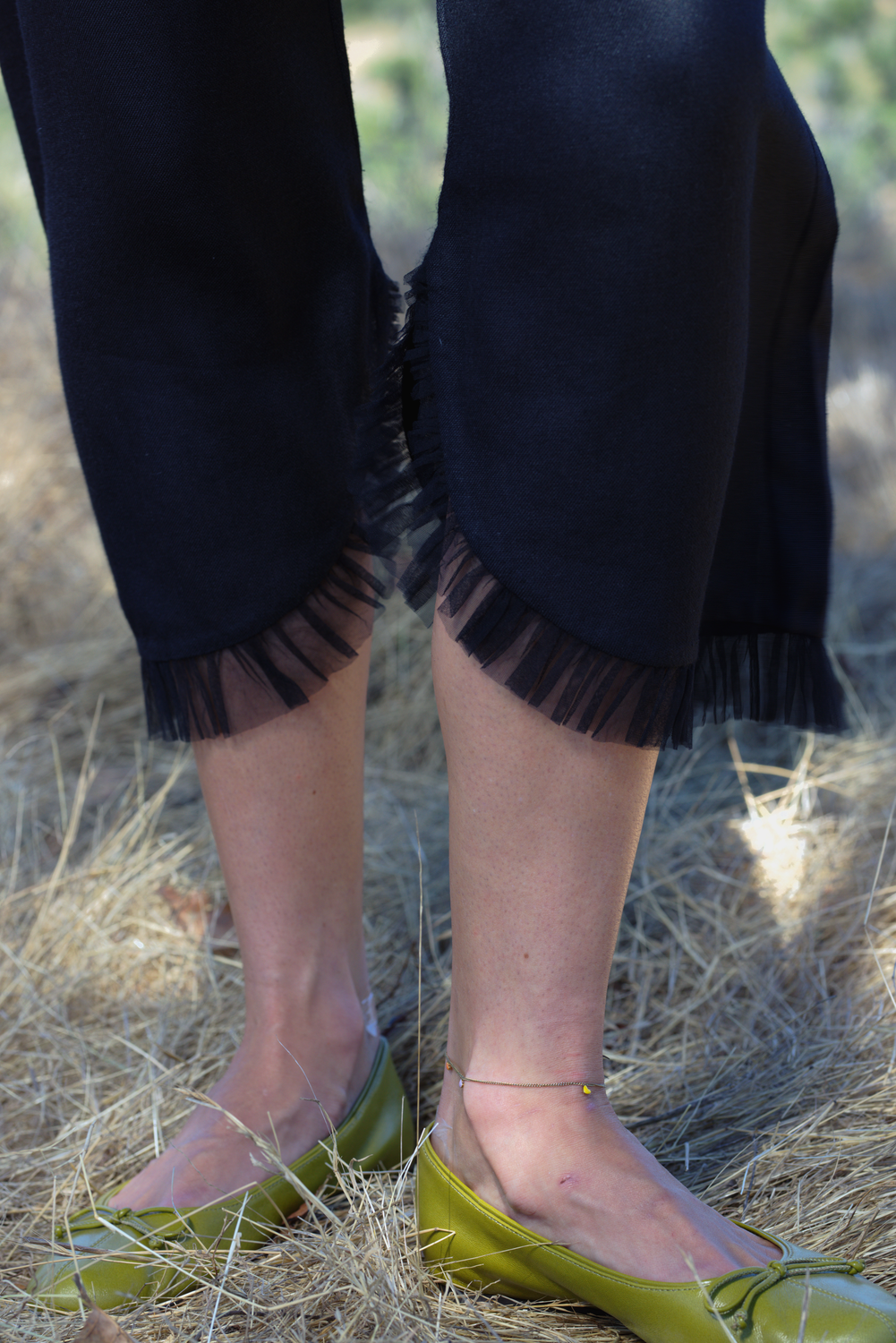 Black Linen Pant Asymmetrical, Vilasa
