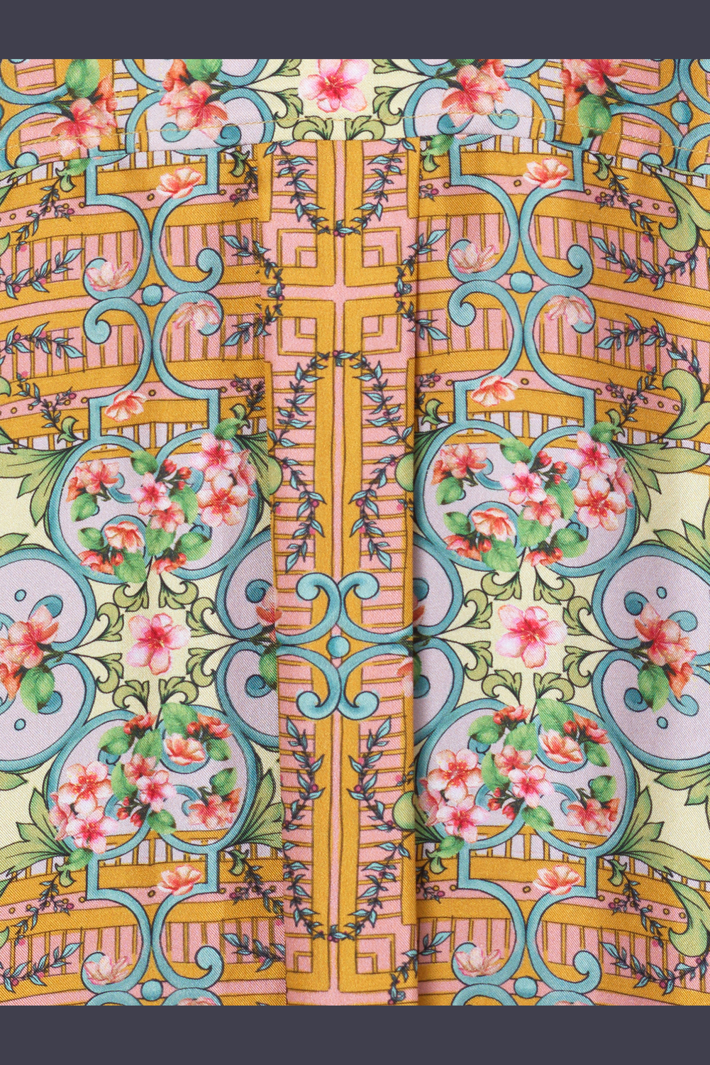Cherry Blossom Print Silk Shirt, Keli