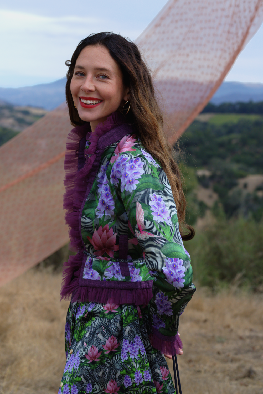 Reversible Jacket, Lotus, Water Hyacinth and Tiger Print