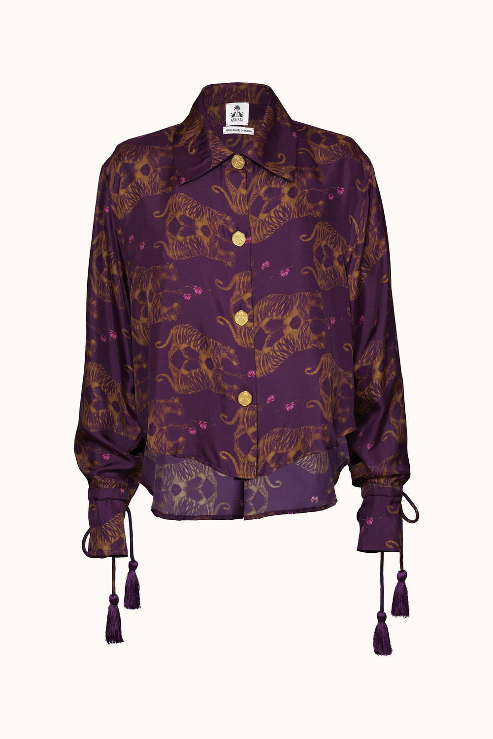 Tiger Printed Silk Shirt, Tarala