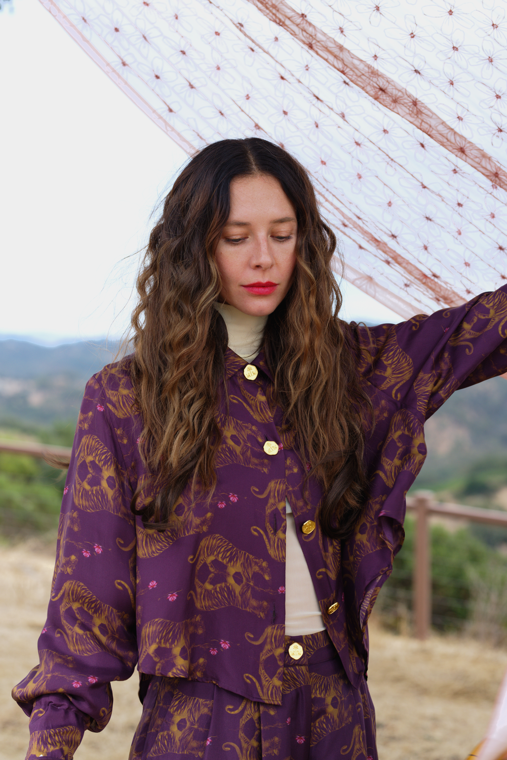 Tiger Printed Silk Shirt, Tarala