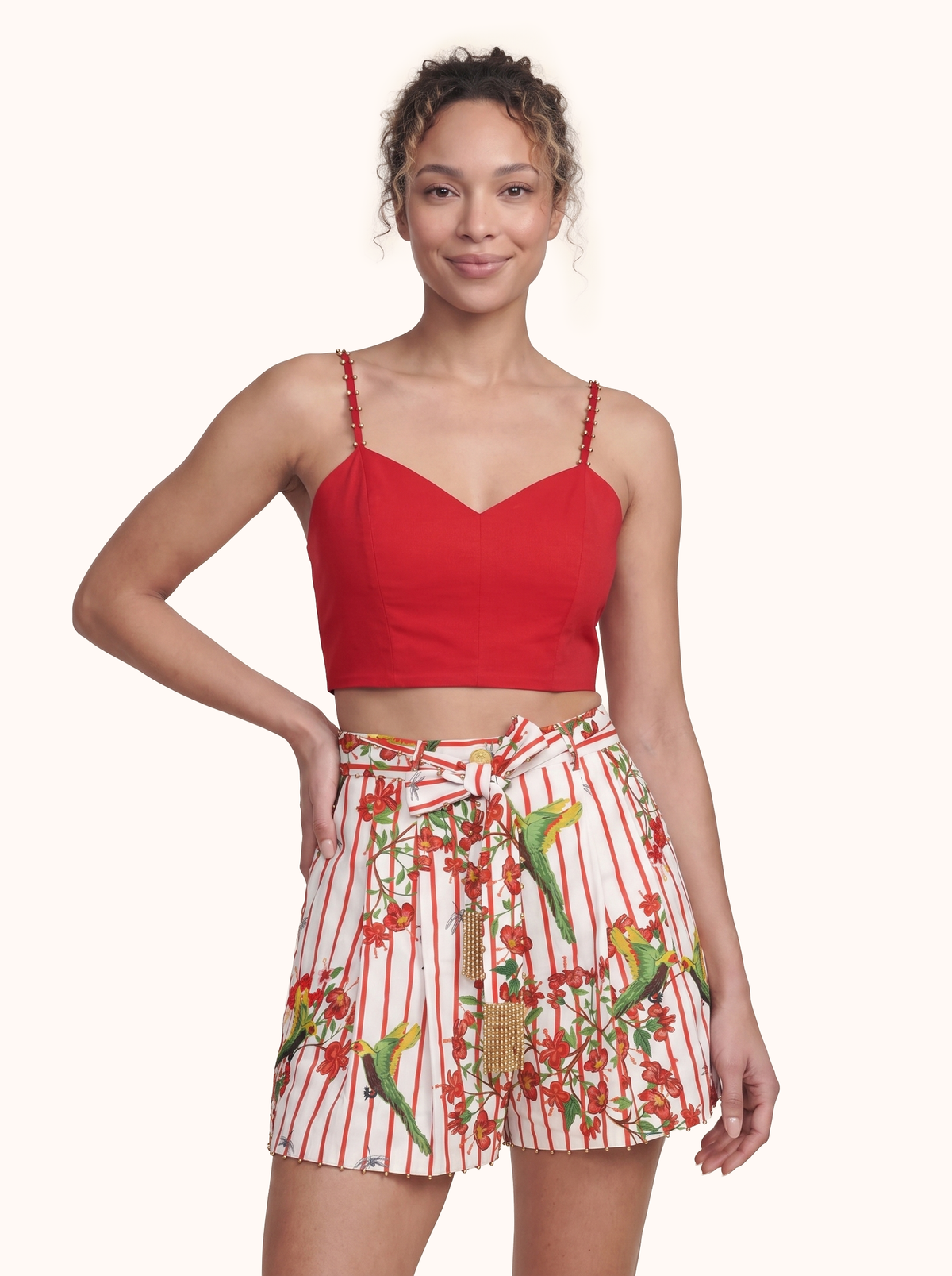 The Maya Striped Cotton Short