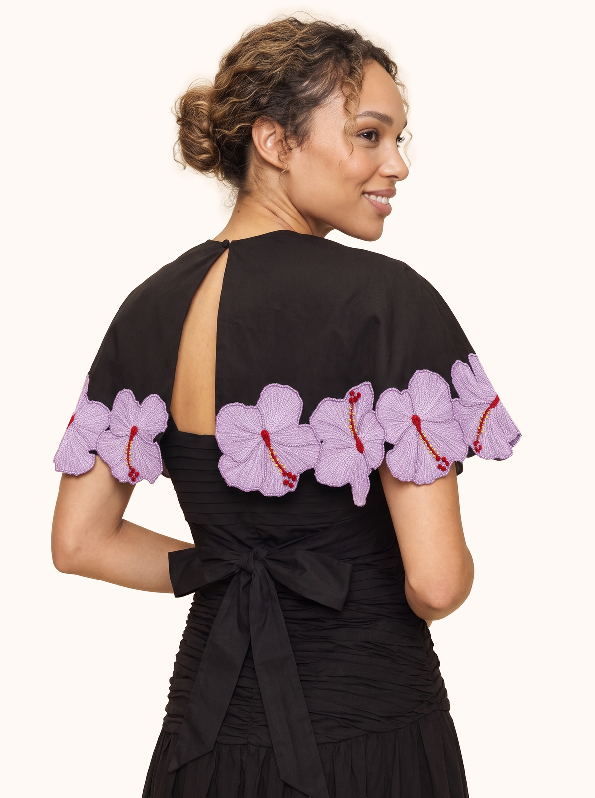 The Prana Bloom Black Cotton Cape