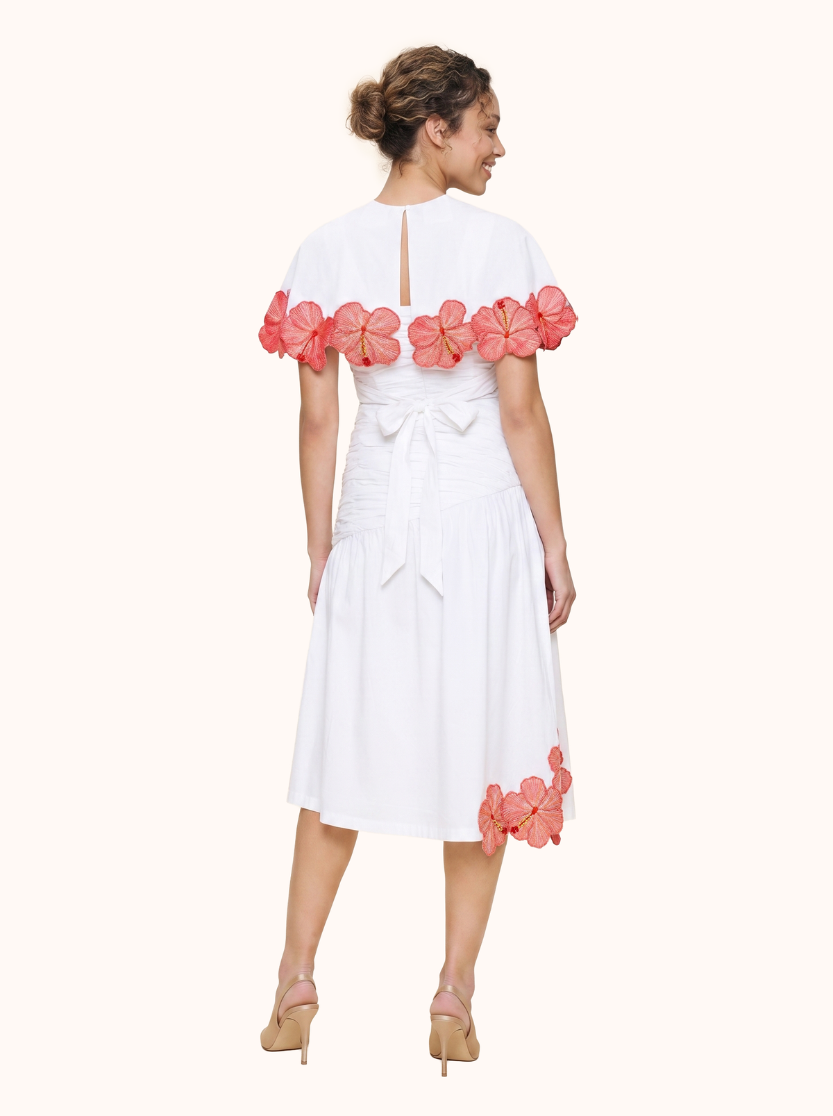 The Prana Bloom White Cotton Cape