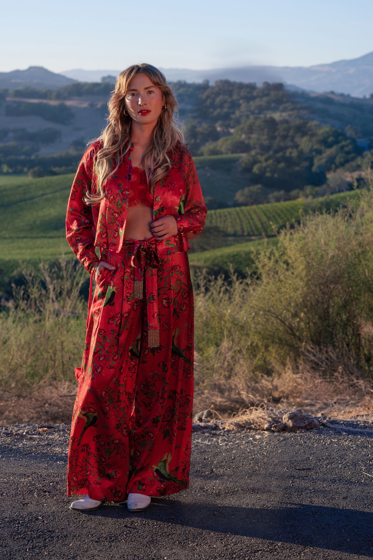 Red Oversized Shirt Maya