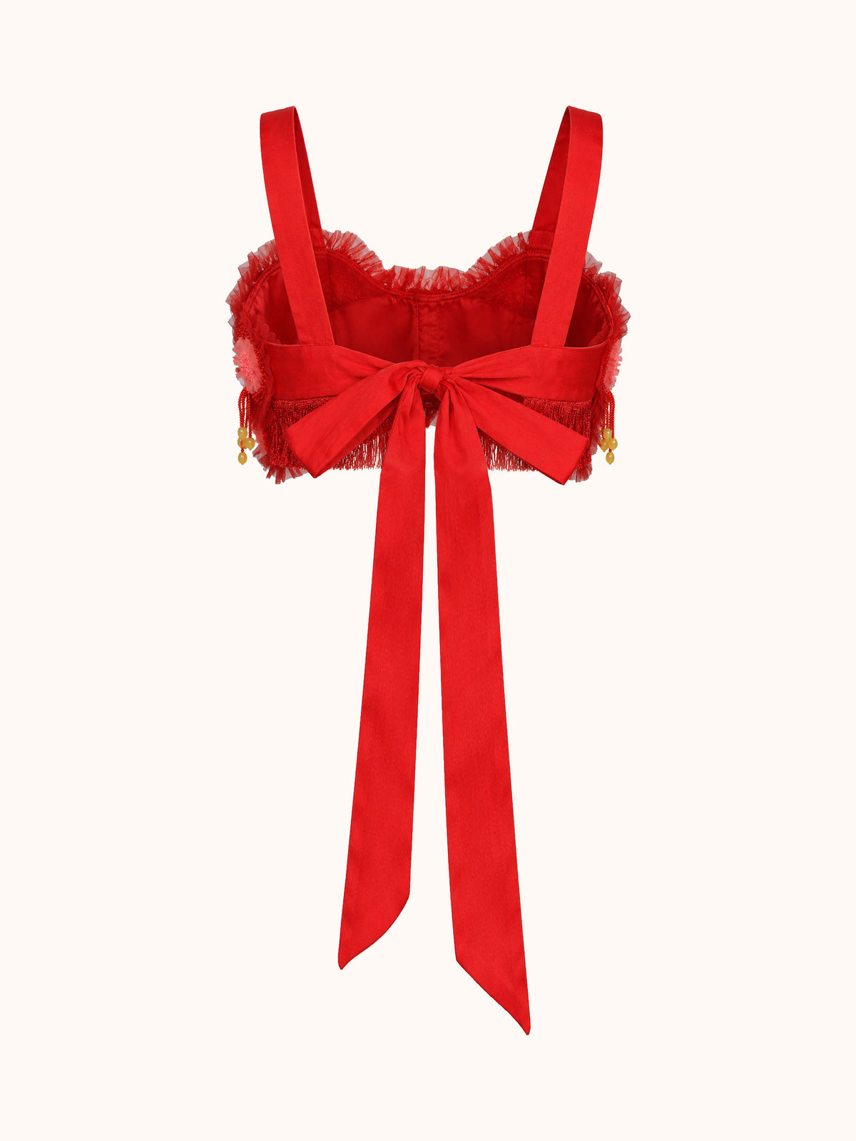 Ashaki The Maya Hibiscus Bra Top - ghost mannequin back