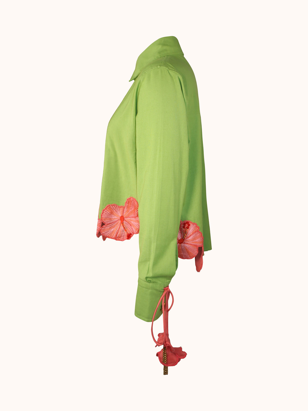 Ashaki The Prana Bloom Linen Shirt - ghost mannequin side