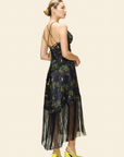 The Black Shanti Tiger Backless Fringe Dress
