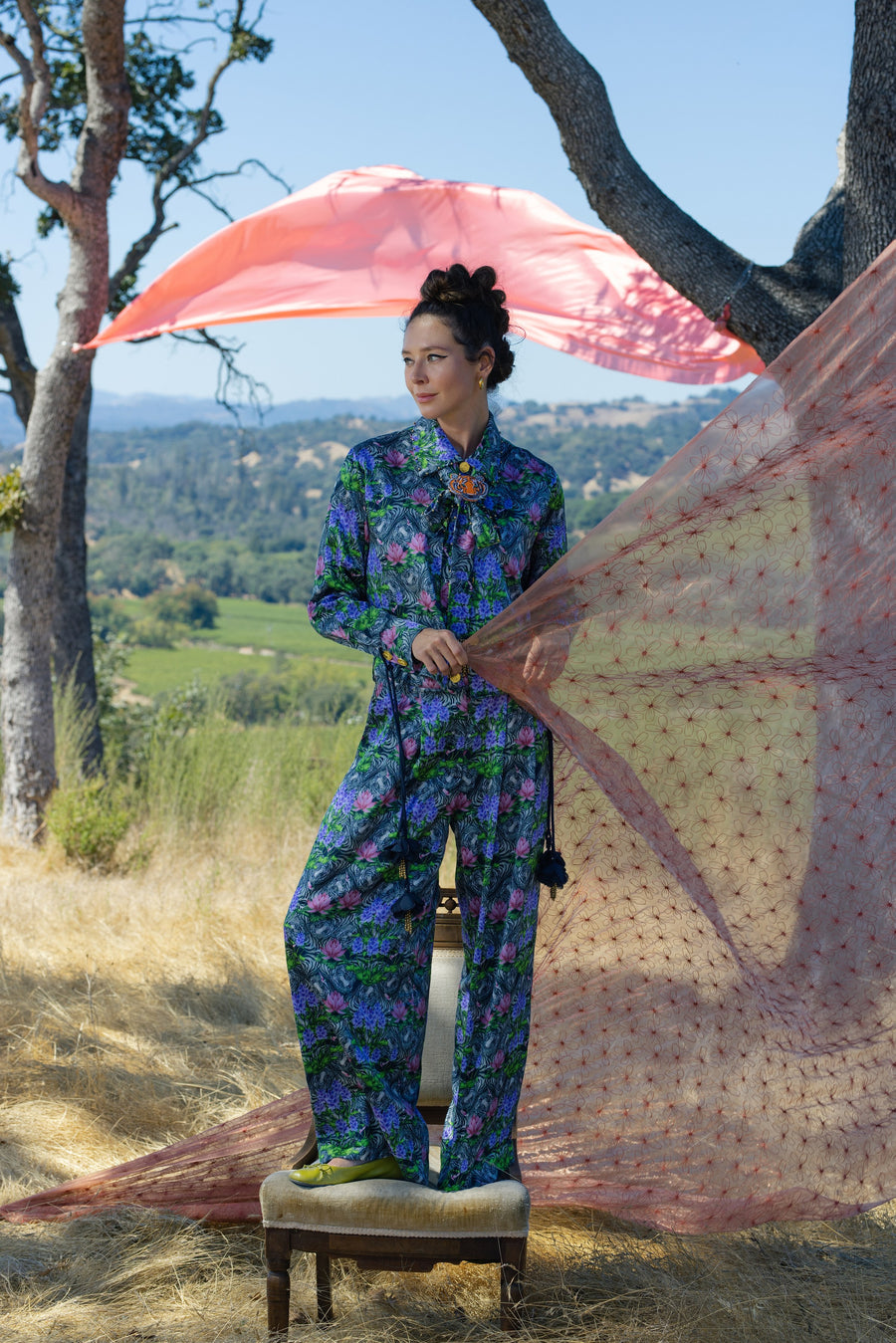 Pallava pleat-front pants, campaign look 23