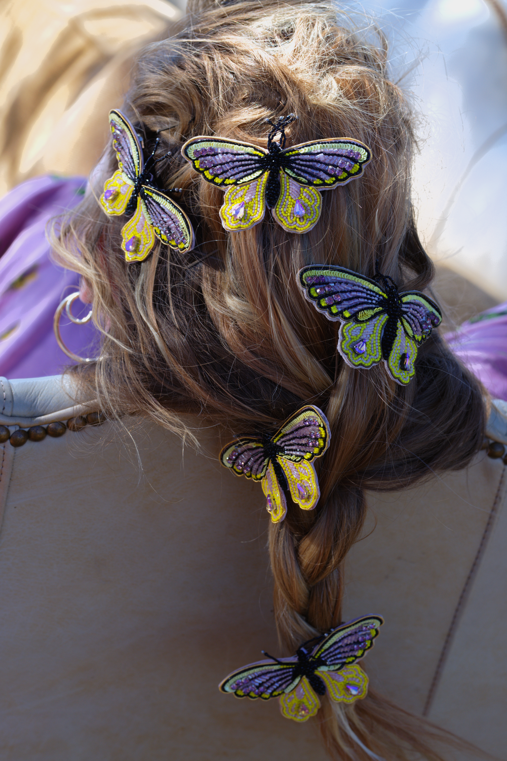 Butterfly Beaded Hair Clip