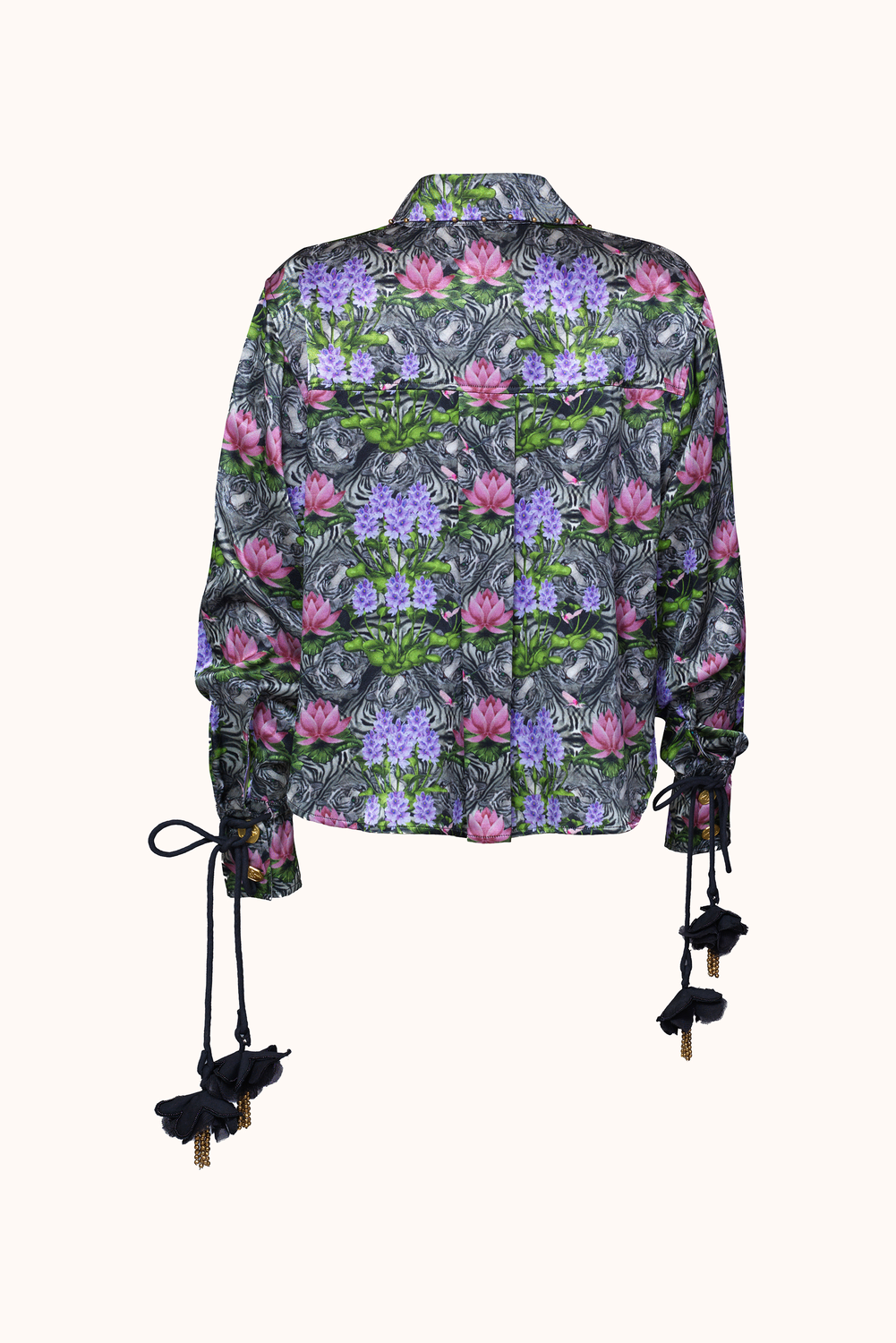 Lotus, Water Hyacinth and Tiger Printed Blouse, Pallava