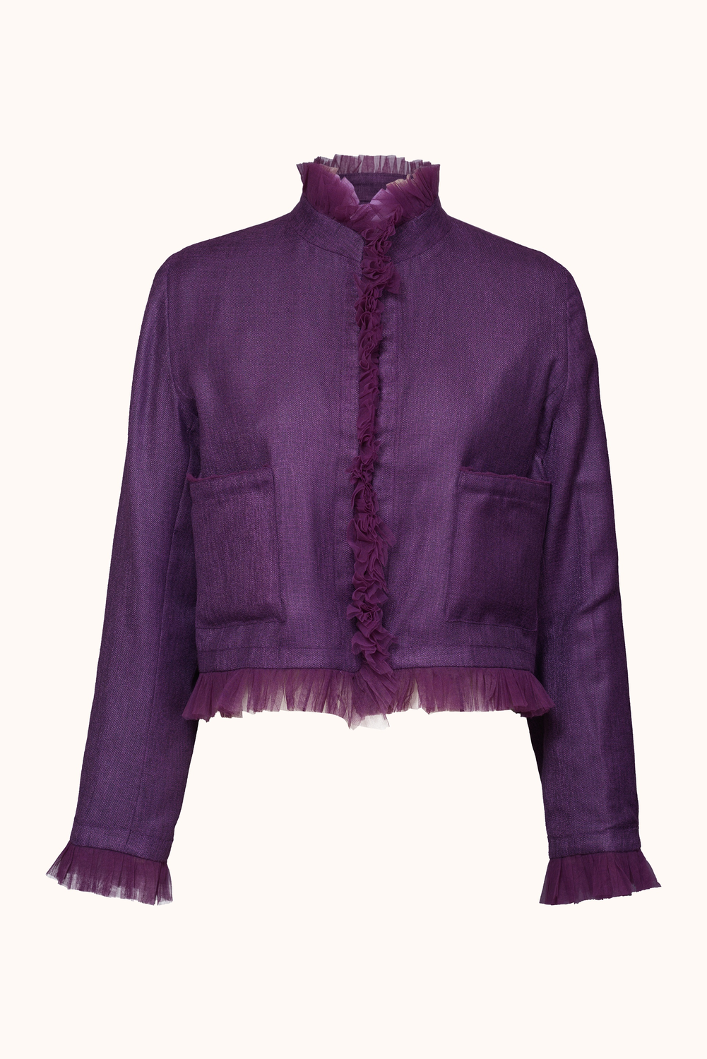 Reversible Jacket, Lotus, Water Hyacinth and Tiger Print