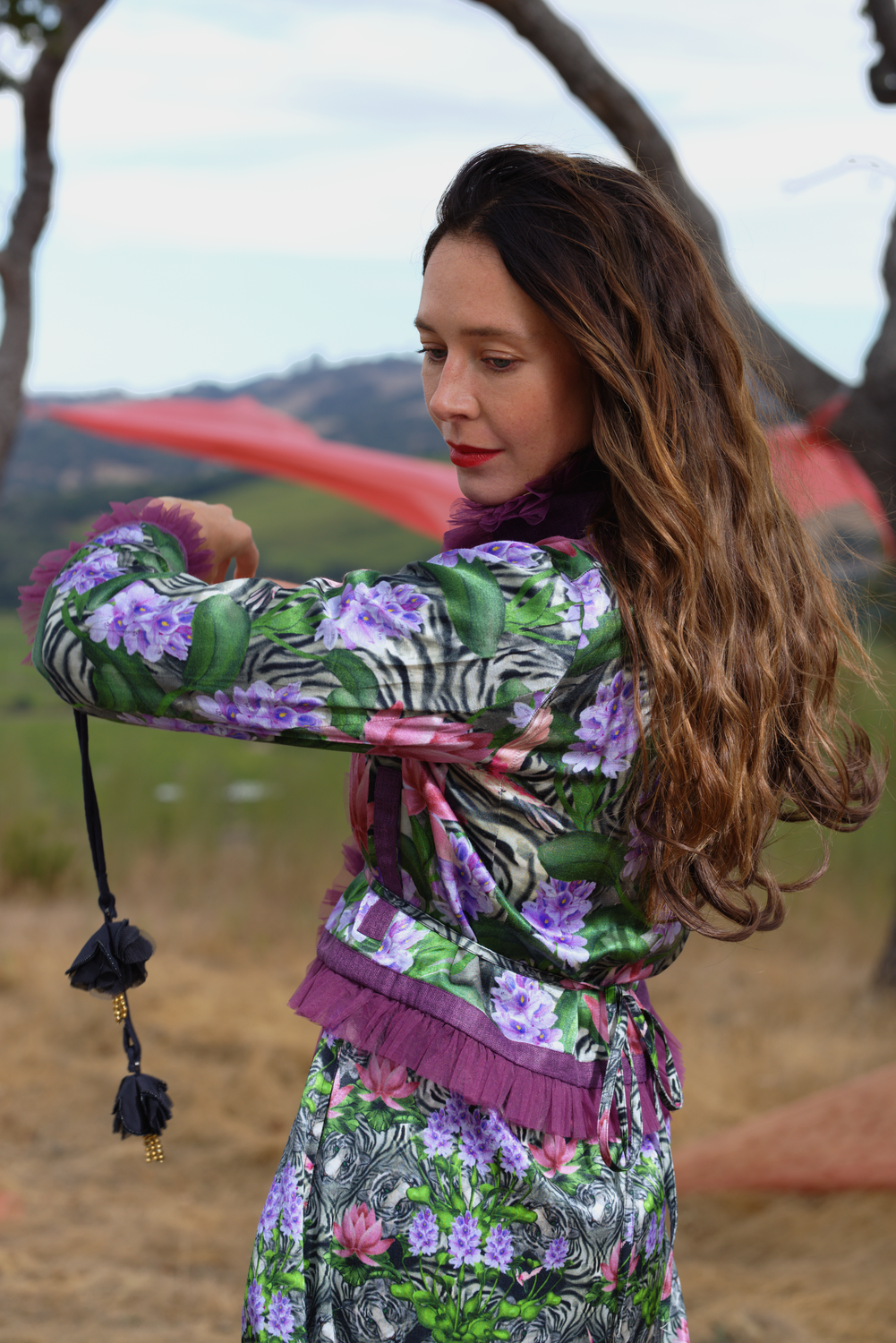 Reversible Jacket, Lotus, Water Hyacinth and Tiger Print