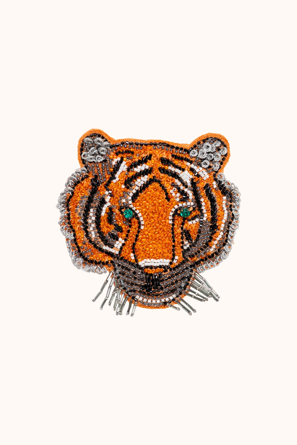 Shanti Beaded Tiger Brooch