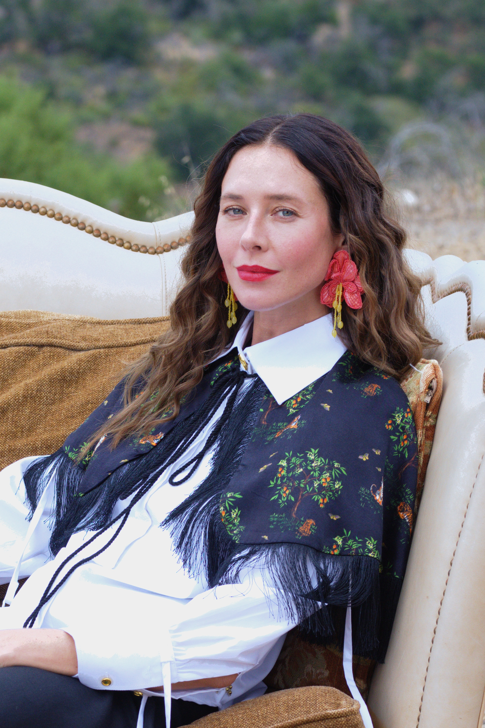 Statement Hibiscus Earrings Maya-Prana