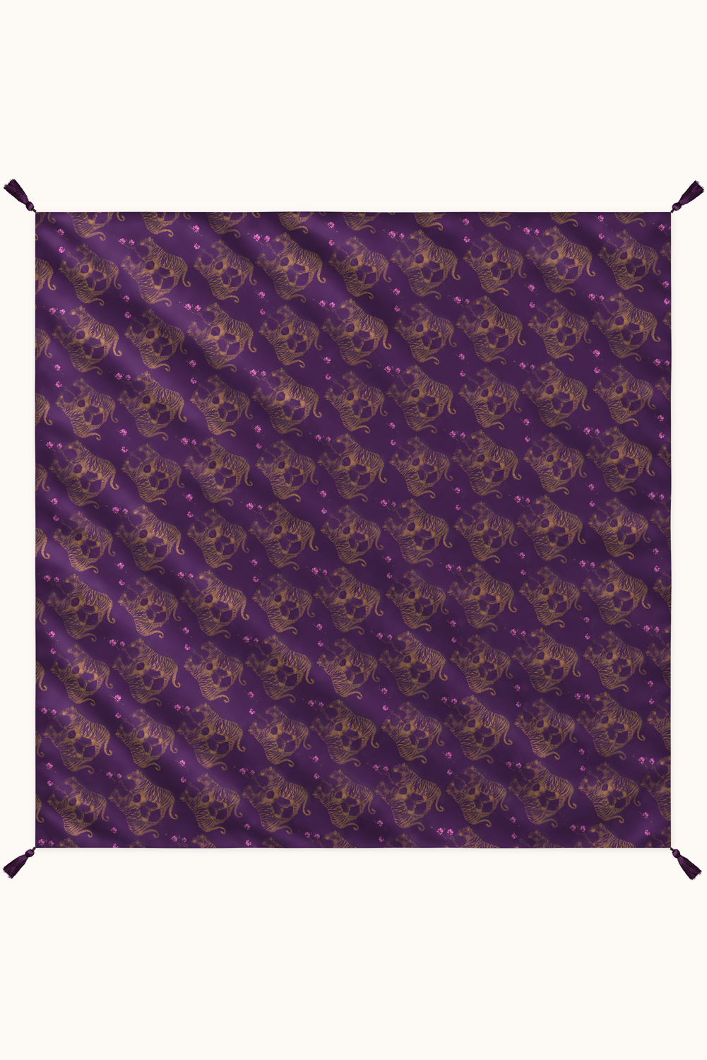 Tiger Print Silk Scarf, Tarala