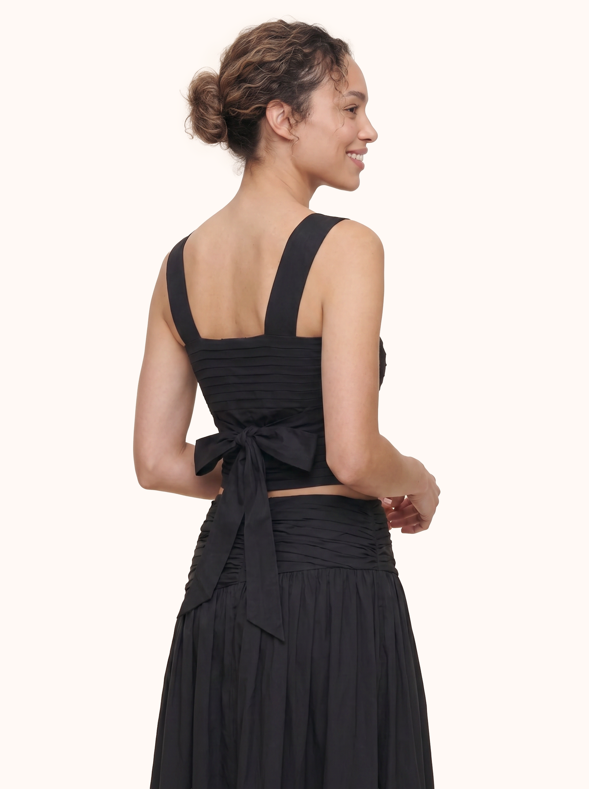 The Adhara Black Cotton Sleeveless Top