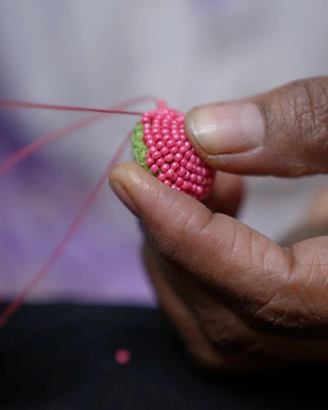 Moti Ka Kaam beadwork, macro