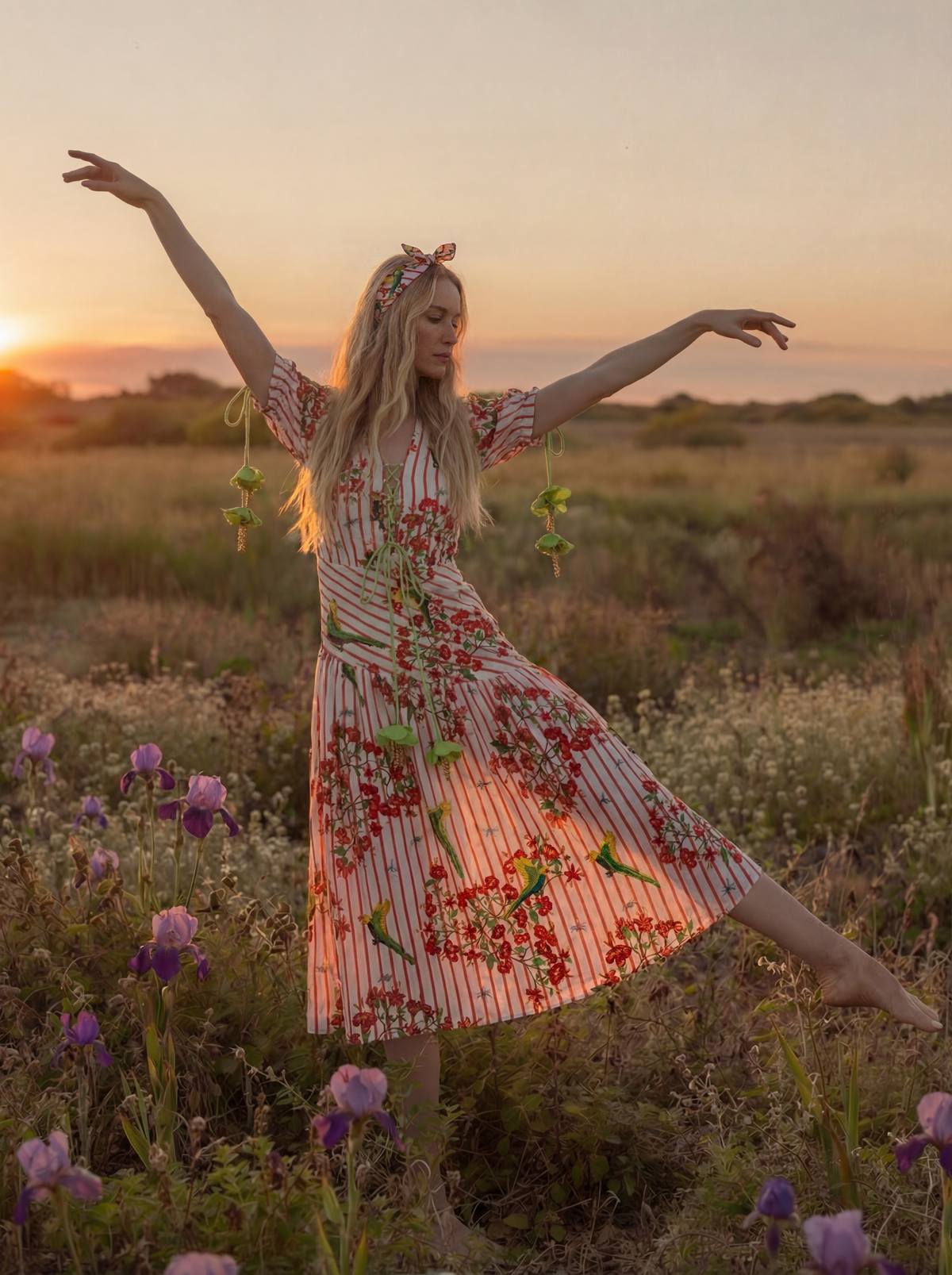 The Maya Striped Cotton Dress