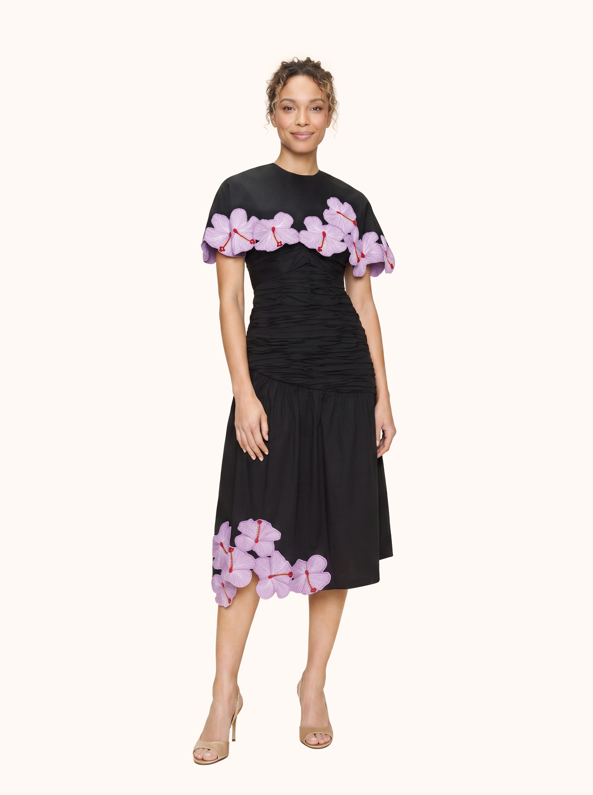 The Prana Bloom Black Cotton Cape
