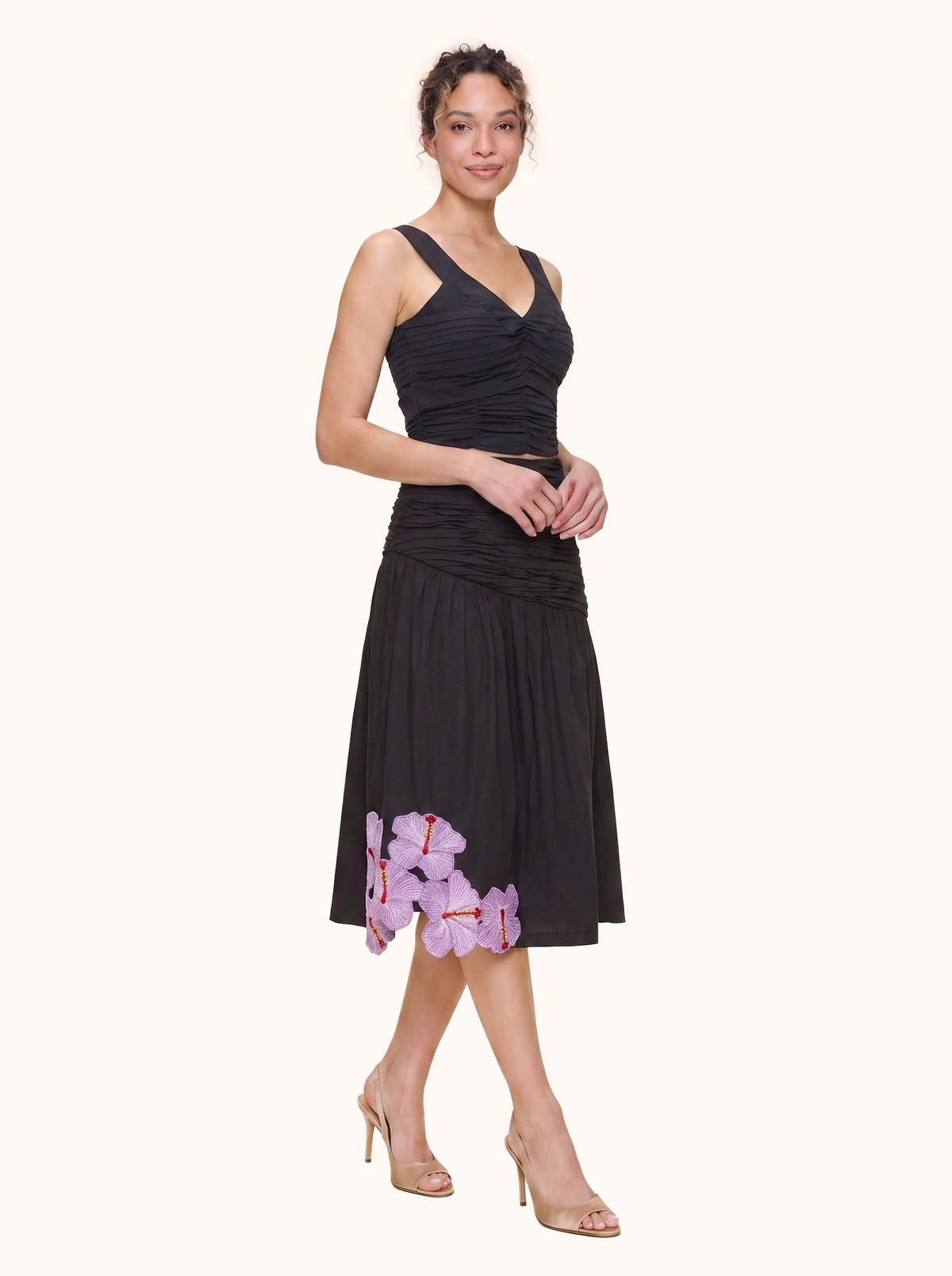 The Prana Bloom Black Cotton Skirt