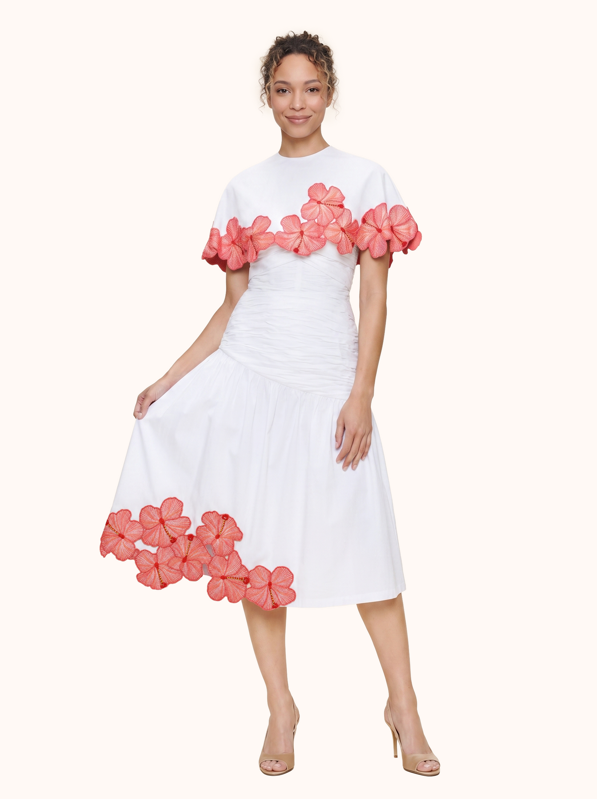 The Prana Bloom White Cotton Cape