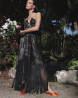 The Black Shanti Tiger Backless Fringe Dress